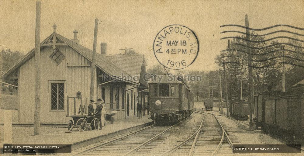 Postcard: Railroad Station, New Canaan, Connecticut